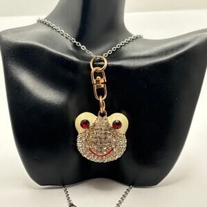 Gold & Red Frog Necklace